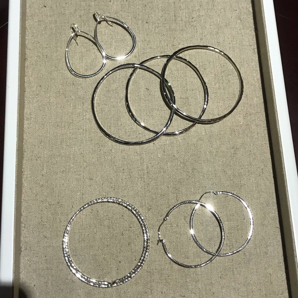 Silver Stella & Dot Earrings and Bracelets - Picture 1 of 1